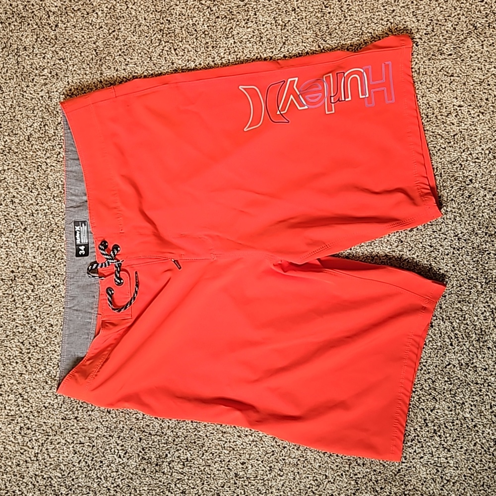 Mens Hurley Board Shorts. Red size 34